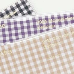 Hightide 2024 Gingham Monthly Diary [B6] -Stationery Sale Shop 000000010171 20 l