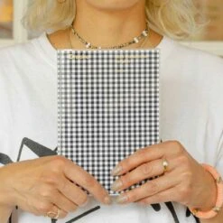 Hightide 2024 Gingham Monthly Diary [B6] -Stationery Sale Shop 000000010171 32 xl