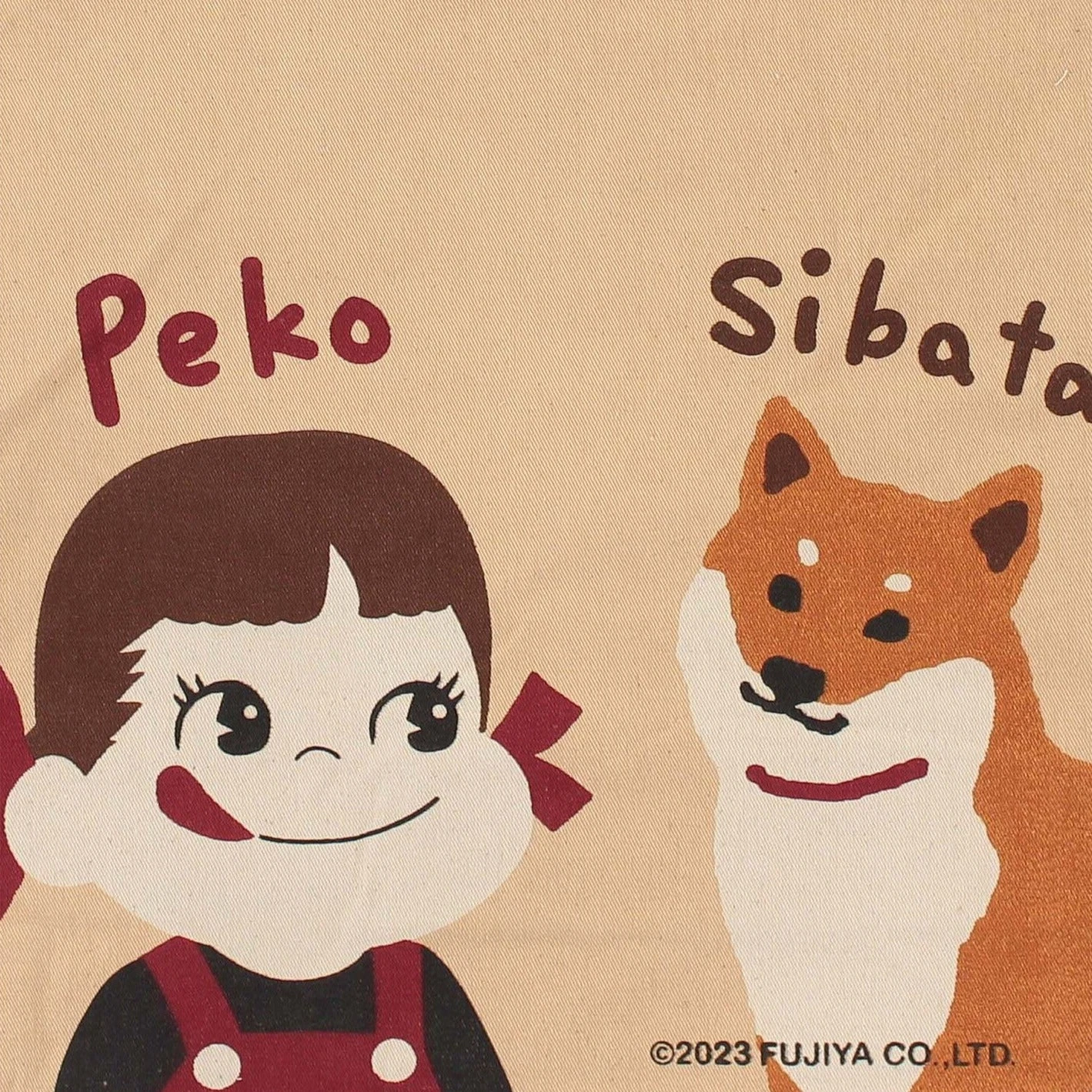 Fujiya Peko-chan & Shibata Shiba Inu Canvas Tote Bag 3 Fujiya Peko-chan & Shibata Shiba Inu Canvas Tote Bag - Image 3
