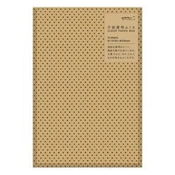 Midori Clear Faced Bag - Medium, Black Dots