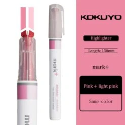 Kokuyo Mark+ Two Tone Colour Marker -Stationery Sale Shop 1pcs Japanese Kokuyo Mark Highlighter Light Color Two color Double headed Double lined Key Marker Marker.jpg 640x640 3