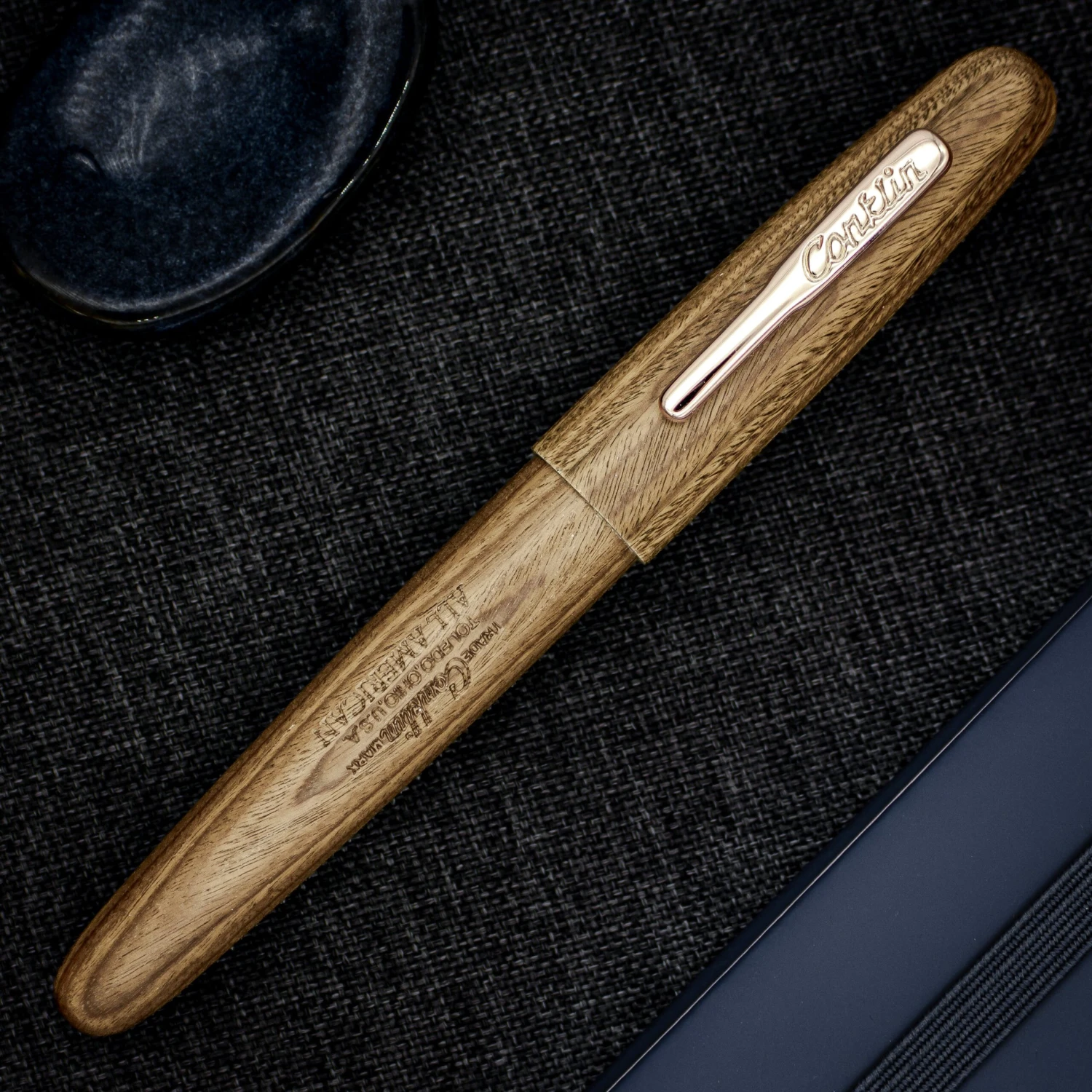 Conklin All American Pau-Preto Limited Edition Rollerball Pen, Rose Gold Trim 1 Conklin All American Pau-Preto Limited Edition Rollerball Pen, Rose Gold Trim