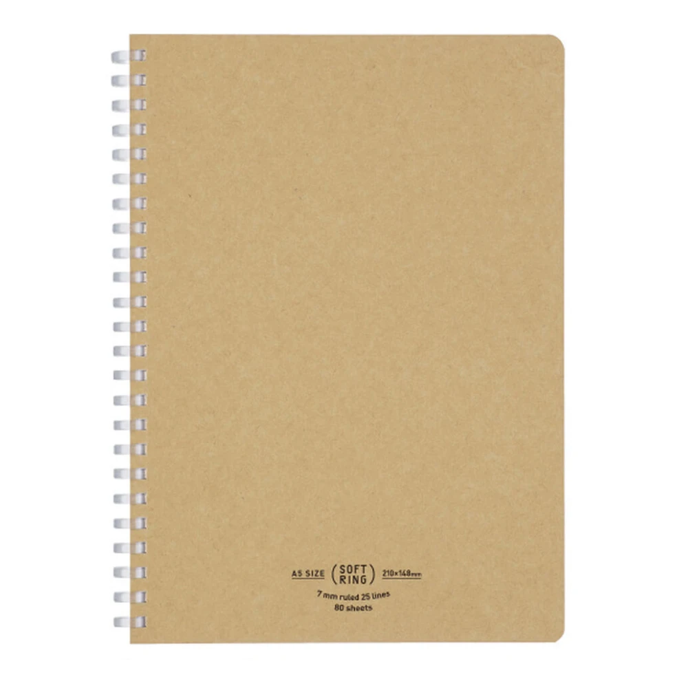 Kokuyo Soft Ring Natural Notebook A5 4 Kokuyo Soft Ring Natural Notebook A5 - Image 4