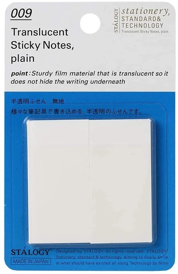 Stalogy Translucent Sticky Notes - 2 Pads 1 Stalogy Translucent Sticky Notes - 2 Pads