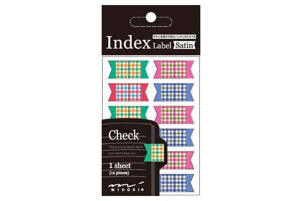 Midori -- Index Label Satin -- Check 1 Midori -- Index Label Satin -- Check