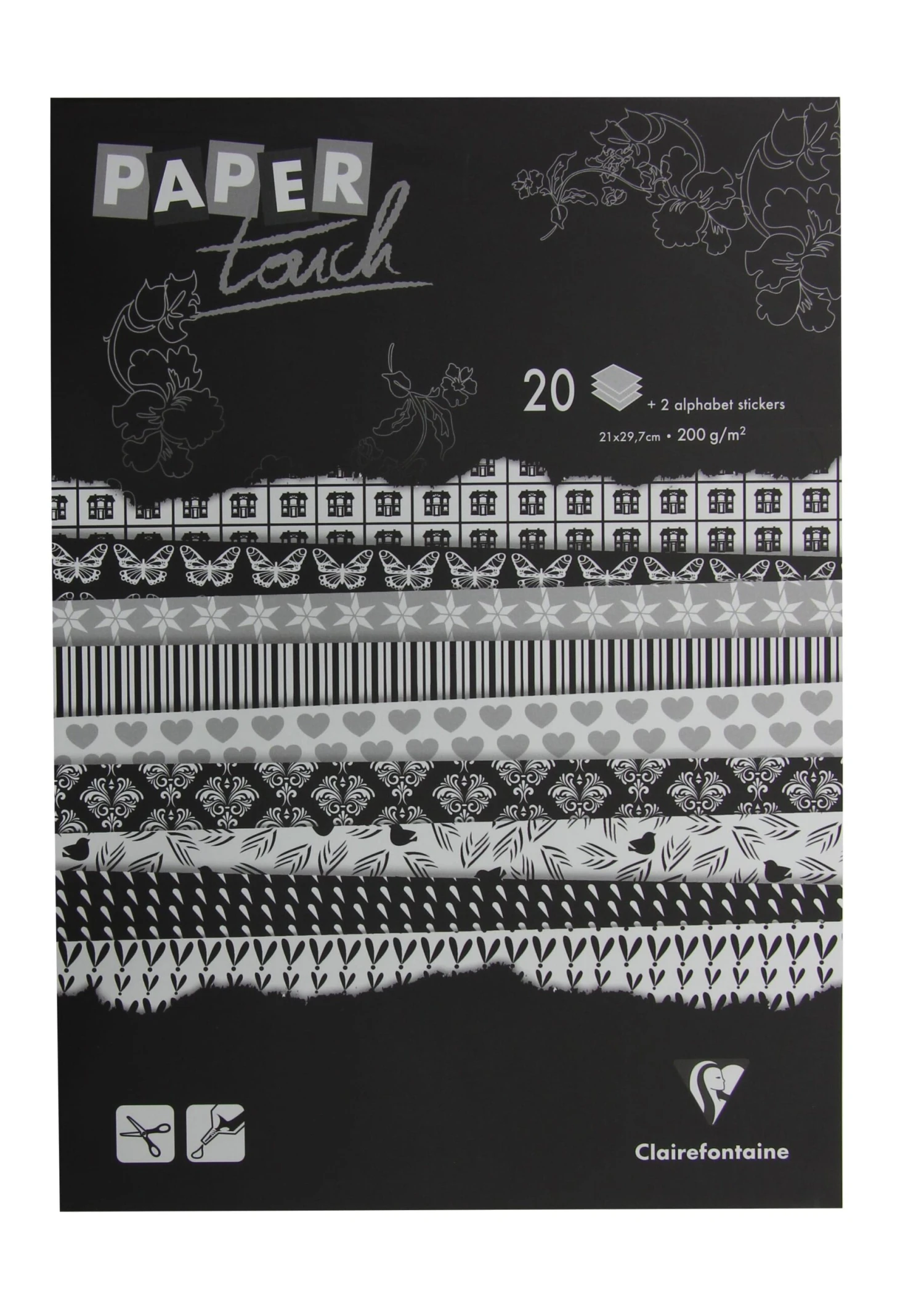 Clairefontaine Paper Touch- Printed Sheets- Black And White 1 Clairefontaine Paper Touch- Printed Sheets- Black And White