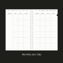 Paperian Archive Undated Weekly Planner -Stationery Sale Shop Archive Spiral Undated Weekly Planner V2 17 02924