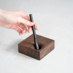 HMM Walnut Block Pen Stand