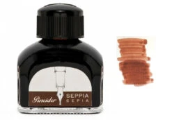 Pineider Fountain Pen Ink Bottle, 75ml Glass Bottle, Sepia
