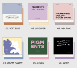 Iconic Pigment Notebook [Grid] -Stationery Sale Shop ColoursRange