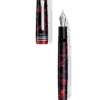 Tibaldi N60 Ruby Red Resin Fountain Pen, Palladium Trim, Broad Nib