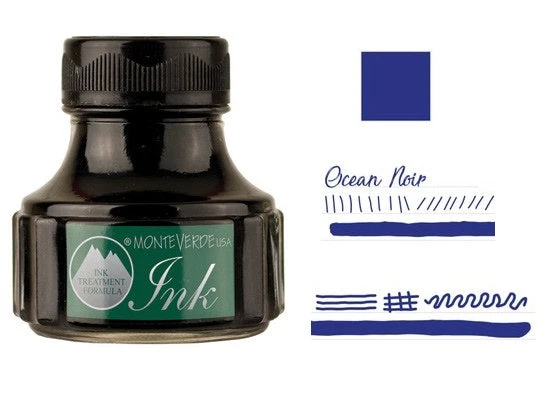 Monteverde 90ml Fountain Pen Ink Bottle, Ocean Noir 1 Monteverde 90ml Fountain Pen Ink Bottle, Ocean Noir