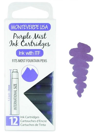 Monteverde International Standard Fountain Pen Ink Cartridges, Purple Mist 1 Monteverde International Standard Fountain Pen Ink Cartridges, Purple Mist