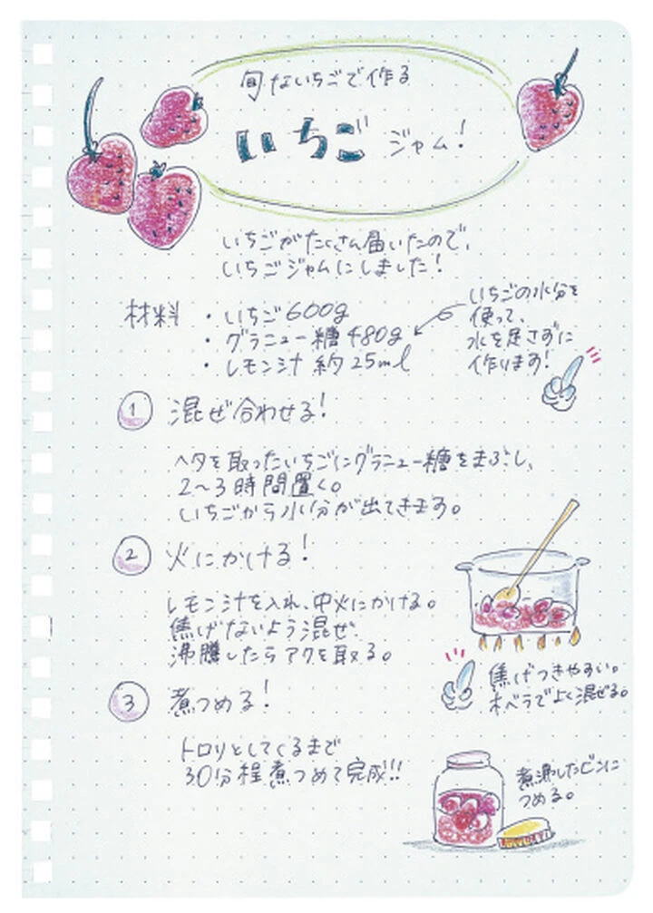 Kokuyo Soft Ring Notebook, Semi B5, Grid Dot Paper 3 Kokuyo Soft Ring Notebook, Semi B5, Grid Dot Paper - Image 3