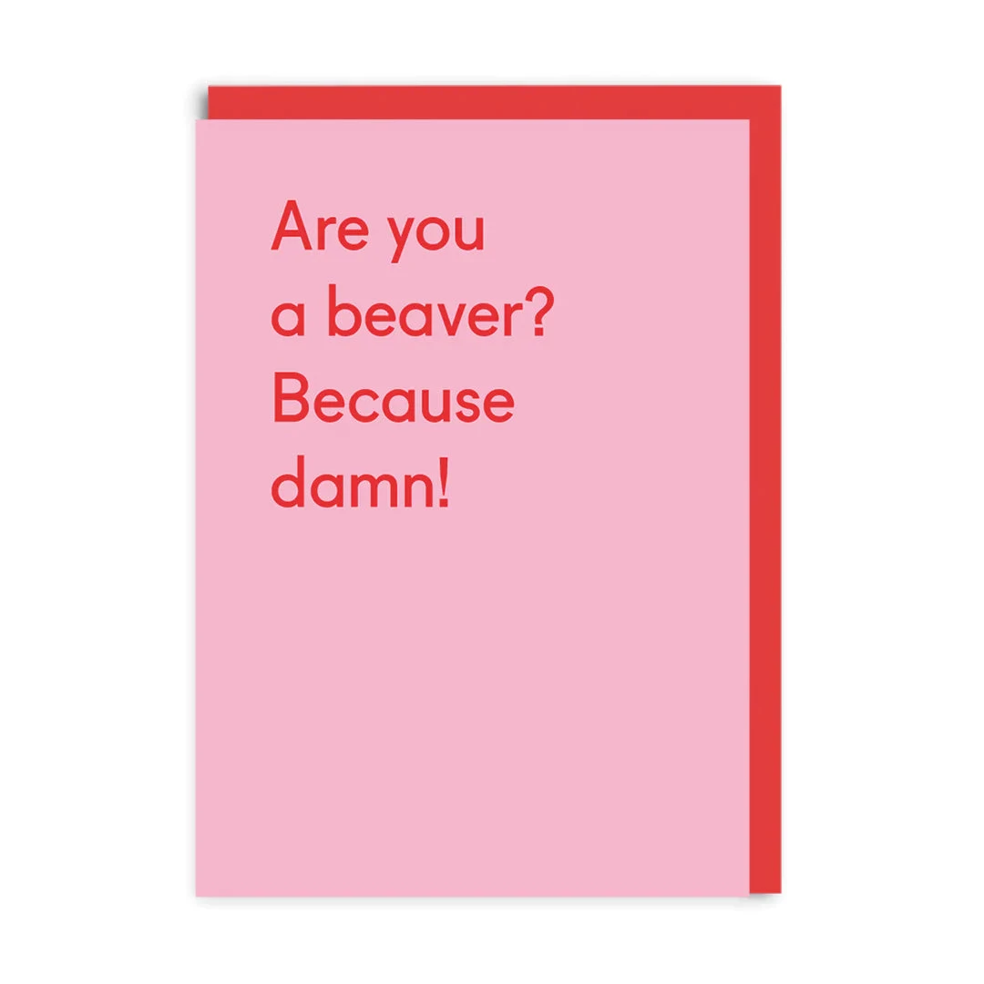 Ohh Deer Are You A Beaver Greeting Card 1 Ohh Deer Are You A Beaver Greeting Card