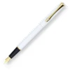Diplomat Traveller Fountain Pen, Snow White & Gold