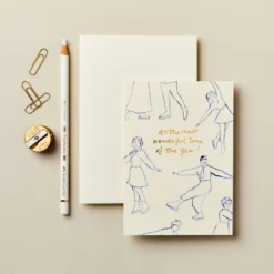 Wanderlust Ice Skaters 'Most Wonderful Time Of The Year' Card