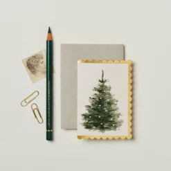 Wanderlust Christmas Tree Mini Card
