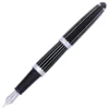 Diplomat Aero Black & Chrome Stripes Fountain Pen