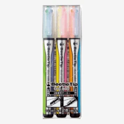 Kokuyo Beetle Tip Dual Colour Highlighter [3 Pack]
