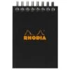 Rhodia Classic Wirebound Notepad (A7, Lined) - Black