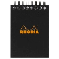 Rhodia Classic Wirebound Notepad (A7, Lined) - Black