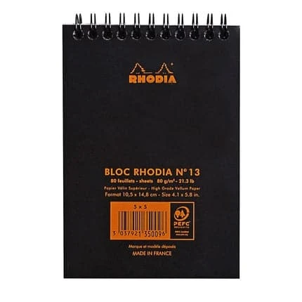 Rhodia Classic Wirebound Pad (A6, Graph) 5 Rhodia Classic Wirebound Pad (A6, Graph) - Image 5