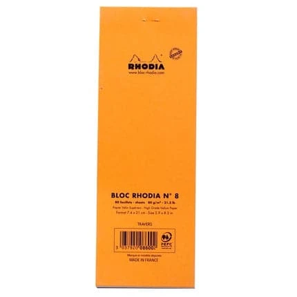 Rhodia No. 8 Head Stapled Pad (74 X 21mm, Lined) 3 Rhodia No. 8 Head Stapled Pad (74 X 21mm, Lined) - Image 3