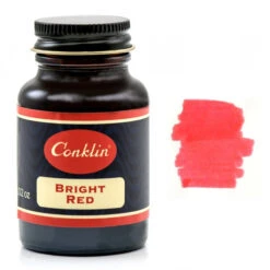 Conklin Classic Fountain Pen Ink Bottle, Bright Red, 60ml Glass Bottle