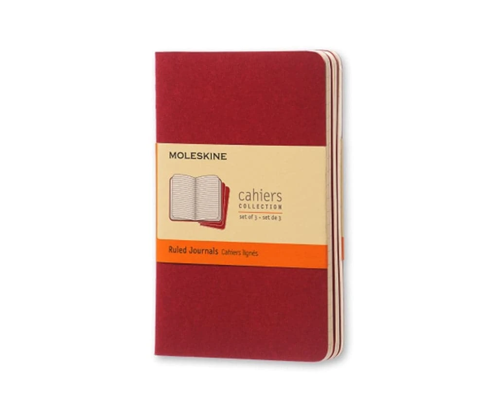 Moleskine Red Large Ruled Cahier (Pack Of 3) 1 Moleskine Red Large Ruled Cahier (Pack Of 3)