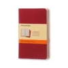 Moleskine Red Pocket Plain Cahier (Pack Of 3)
