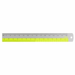 Hightide Aluminium Ruler - 15cm -Stationery Sale Shop highal yellow