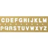 Traveler's Company BRASS Stencil Bookmark -- Alphabet