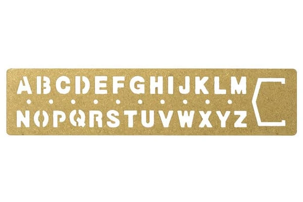 Traveler's Company BRASS Stencil Bookmark -- Alphabet 1 Traveler's Company BRASS Stencil Bookmark -- Alphabet