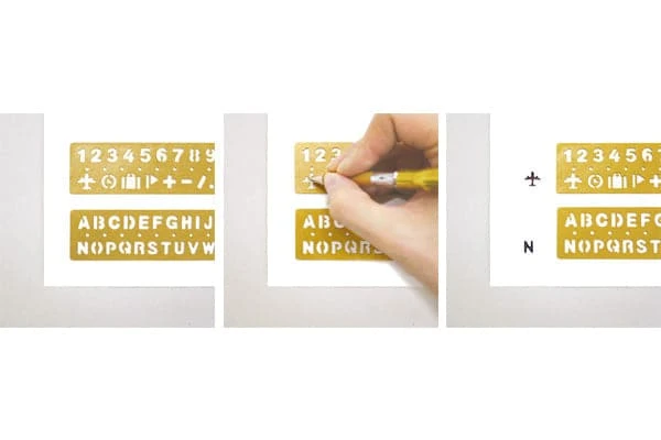 Traveler's Company BRASS Stencil Bookmark -- Alphabet 2 Traveler's Company BRASS Stencil Bookmark -- Alphabet - Image 2