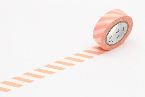 MT Masking Tape 1P Deco - Stripe Salmon Pink 1 MT Masking Tape 1P Deco - Stripe Salmon Pink
