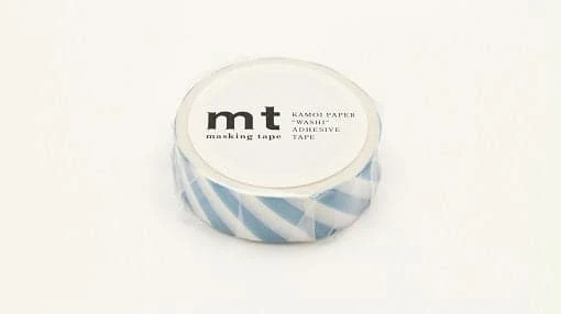 MT Masking Tape 1P Deco - Stripe Greyish Sky 2 MT Masking Tape 1P Deco - Stripe Greyish Sky - Image 2