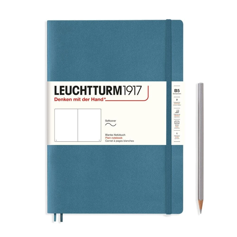 Leuchtturm1917 Softcover Notebook B5 - Stone Blue 1 Leuchtturm1917 Softcover Notebook B5 - Stone Blue
