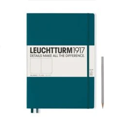 Leuchtturm1917 Hardcover Master Slim Notebook - A4+ (Lined, Dotted, Plain) -Stationery Sale Shop notebook master slim a4 hardcover 123 numbered pages pacific green plain