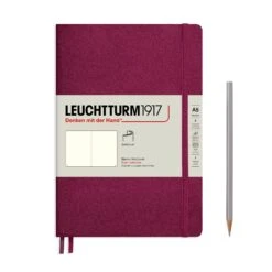 Leuchtturm 1917 Softcover A5 Notebook - Port Red -Stationery Sale Shop notebook medium a5 softcover 123 numbered pages port red plain