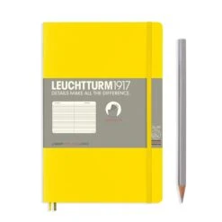 Leuchtturm1917 Softcover Lemon B6 -Stationery Sale Shop notebook paperback b6 softcover 123 numbered pages lemon ruled