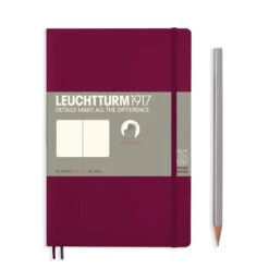 Leuchtturm1917 Softcover Port Red B6 -Stationery Sale Shop notebook paperback b6 softcover 123 numbered pages port red plain
