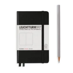 Leuchtturm 1917 Notebook, A6 - Black -Stationery Sale Shop notebook pocket a6 hardcover 187 numbered pages black plain