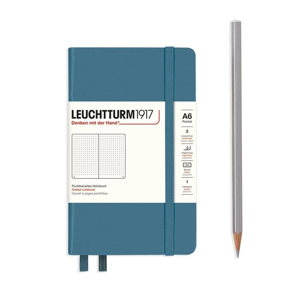 Leuchtturm 1917 Notebook, A6 - Stone Blue 1 Leuchtturm 1917 Notebook, A6 - Stone Blue