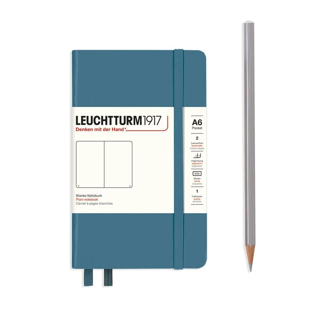 Leuchtturm 1917 Notebook, A6 - Stone Blue 2 Leuchtturm 1917 Notebook, A6 - Stone Blue - Image 2