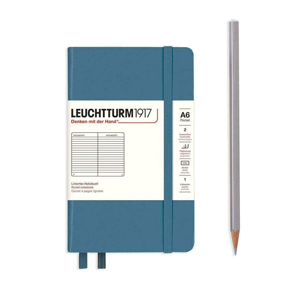 Leuchtturm 1917 Notebook, A6 - Stone Blue 3 Leuchtturm 1917 Notebook, A6 - Stone Blue - Image 3