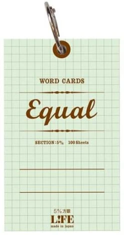 LIFE Word Card 'Equal' Grid Paper [A7]