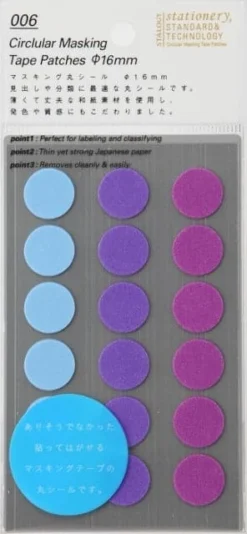 Stalogy Masking Dots - Circular Masking Tape Patches (16mm) 29 Stalogy Masking Dots - Circular Masking Tape Patches (16mm) -Stationery Sale Shop pale 16mm