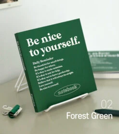Paperian 'Be Nice To Yourself' Notebook -Stationery Sale Shop paperian benicetoyourself notebook 02forestgreen