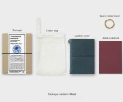 TRAVELER'S Company Passport Notebook [Blue] -Stationery Sale Shop passport size contents